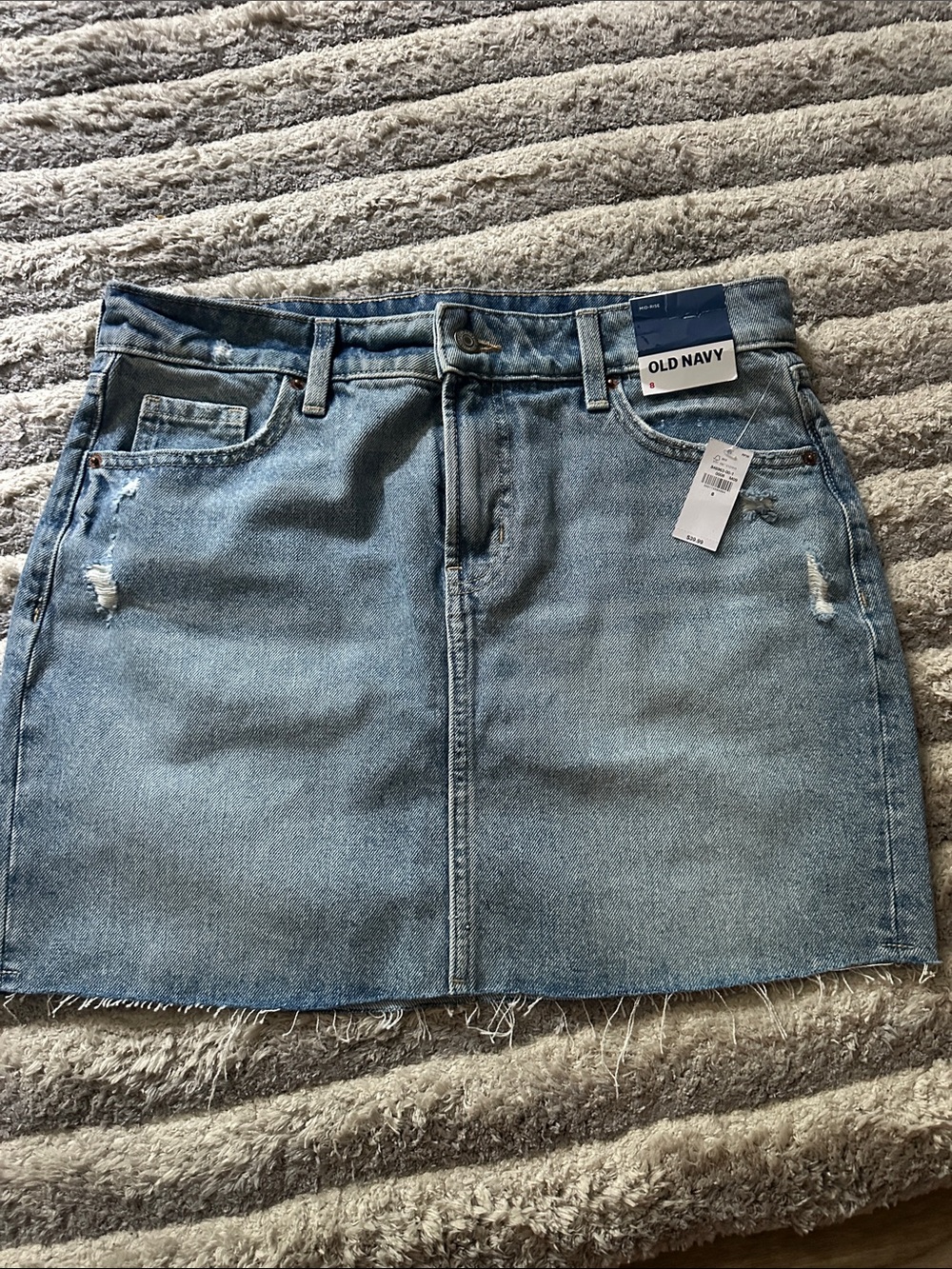 Old Navy Light Wash Denim Mini Skirt NWT